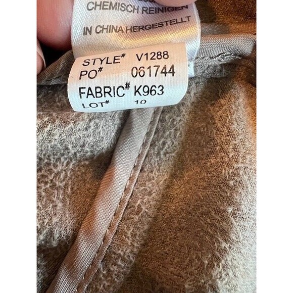 Daila Taupe Faux Suede Open Front Waterfall Stretch Cropped Jacket Size Med - Picture 10 of 10